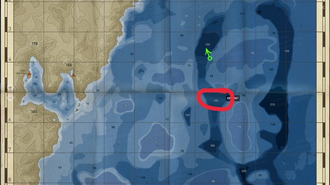 Улов (Зубатка полосатая) на трофей в RF4