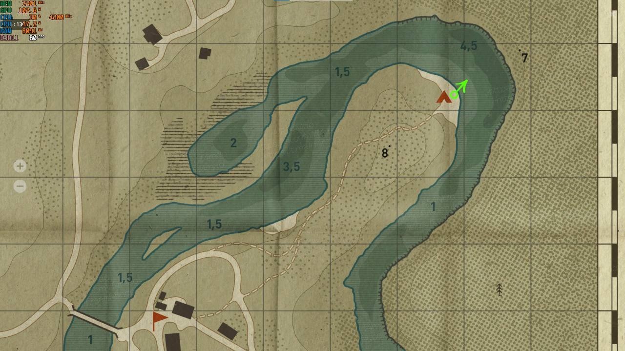 Улов (Голавль) на трофей в RF4