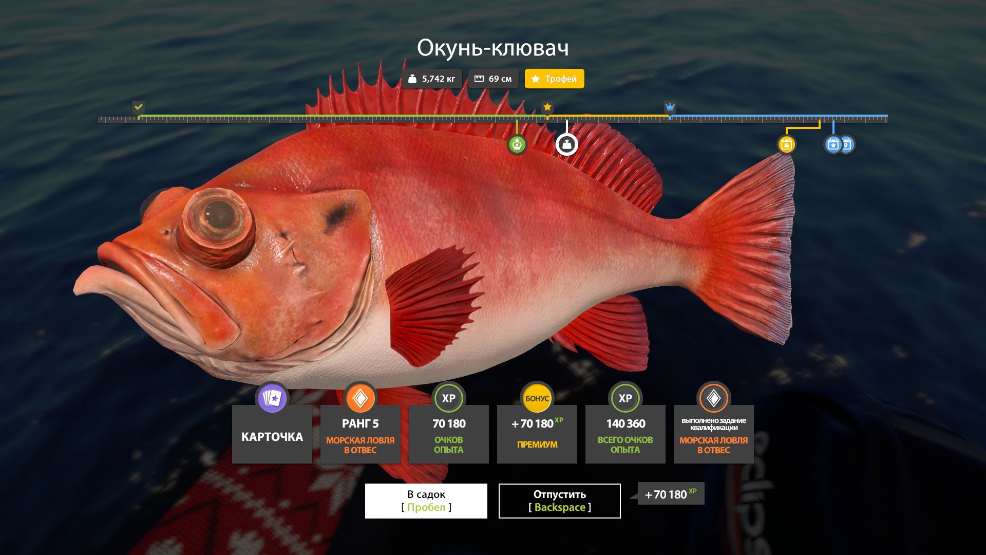 Скриншот точки клева на #трофей_rf4map